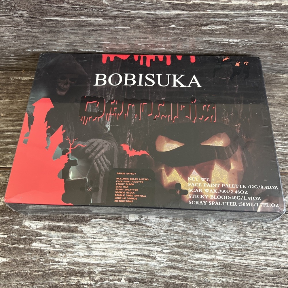 Bobisuka Damoria Halloween Face Paint Palette Kit Bruise Effect Blood Scar New